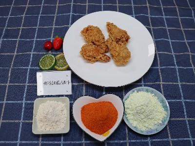 Drumsticks coated with flour